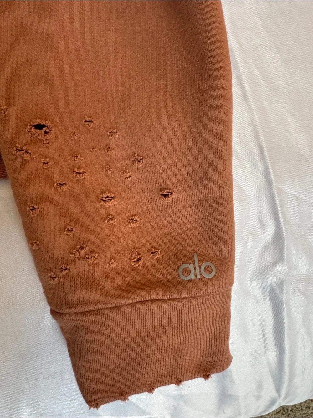 ALO Yoga Cropped Crew Sweatshirt -‎ Rust